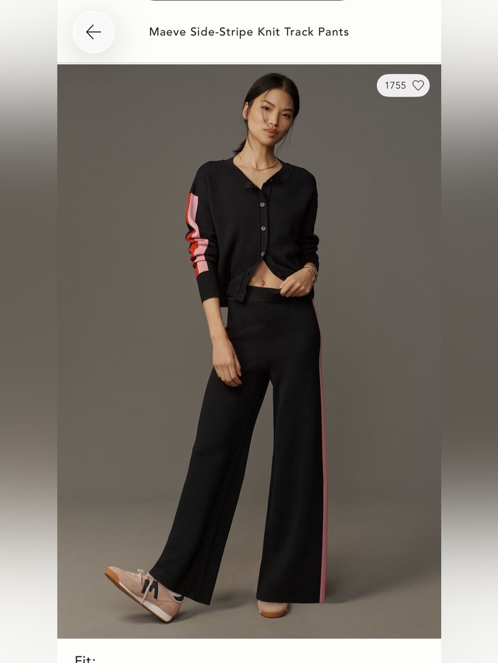 Maeve track striped pants